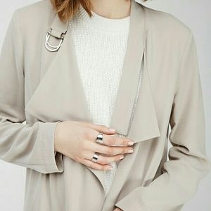 Nude D-ring Trench Coat